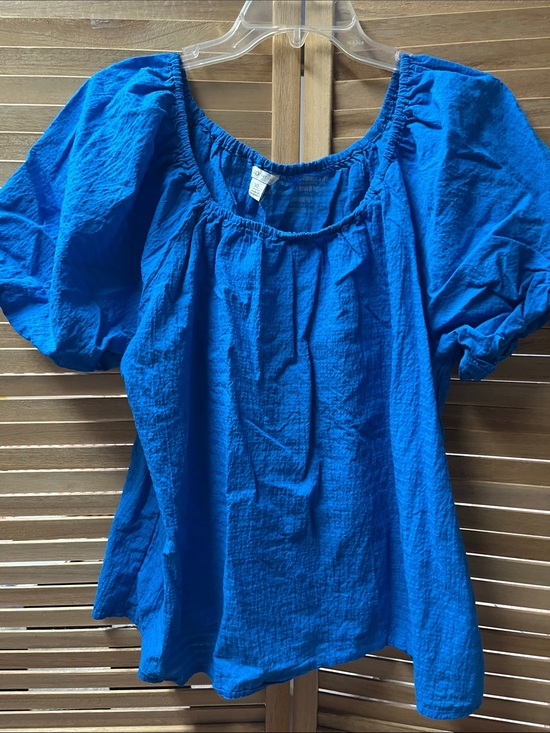 Cato Tops - Cato Royal Blue Peasant Blouse